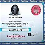 facebook lottery scam